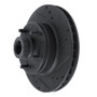 R1 73-73 Ford Country Squire Front Right Drilled & Slotted Black Brake Rotor