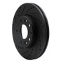 R1 03-05 Mazda 6 Front Left Drilled & Slotted Black Brake Rotor
