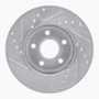 R1 90-05 Buick Skylark Front Right Drilled & Slotted Silver Brake Rotor