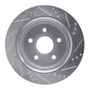 R1 02-24 Chrysler ASPEN Rear Left Drilled & Slotted Silver Brake Rotor