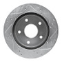 R1 00-01 Dodge Ram 1500 Pickup Front Left Drilled & Slotted Silver Brake Rotor