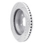 R1 00-02 Dodge Ram 1500 Pickup Front Right Drilled & Slotted Silver Brake Rotor