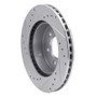 R1 97-02 Dodge Dakota 4WD Front Right Drilled & Slotted Silver Brake Rotor