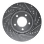 R1 98-04 Chrysler Concorde Front Left Drilled & Slotted Silver Brake Rotor