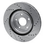 R1 98-04 Chrysler Concorde Front Left Drilled & Slotted Silver Brake Rotor