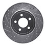 R1 05-23 Chrysler 300 Rear Left Drilled & Slotted Silver Brake Rotor