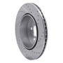 R1 05-23 Chrysler 300 Rear Left Drilled & Slotted Silver Brake Rotor