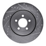 R1 05-23 Chrysler 300 Rear Left Drilled & Slotted Silver Brake Rotor
