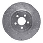 R1 05-23 Chrysler 300 Front Right Drilled & Slotted Silver Brake Rotor