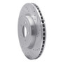 R1 05-23 Chrysler 300 Front Right Drilled & Slotted Silver Brake Rotor