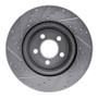 R1 05-23 Chrysler 300 Front Right Drilled & Slotted Silver Brake Rotor