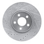 R1 03-09 Chrysler PT Cruiser Front Left Drilled & Slotted Silver Brake Rotor