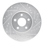 R1 01-10 Chrysler PT Cruiser Front Right Drilled & Slotted Silver Brake Rotor