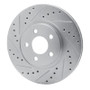 R1 01-10 Chrysler PT Cruiser Front Left Drilled & Slotted Silver Brake Rotor