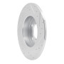 R1 11-16 Mini Cooper Paceman Rear Left Drilled & Slotted Silver Brake Rotor