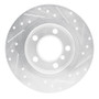 R1 11-16 Mini Cooper Paceman Rear Left Drilled & Slotted Silver Brake Rotor
