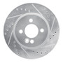 R1 02-08 Mini Cooper (Excl Clubman) Front Right Drilled & Slotted Silver Brake Rotor