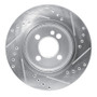 R1 02-08 Mini Cooper (Excl Clubman) Front Left Drilled & Slotted Silver Brake Rotor