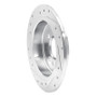 R1 02-15 Mini Cooper Clubman Rear Right Drilled & Slotted Silver Brake Rotor