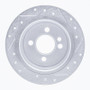 R1 02-15 Mini Cooper Clubman Rear Left Drilled & Slotted Silver Brake Rotor