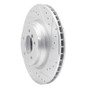 R1 07-15 BMW 335XI Front Right Drilled & Slotted Silver Brake Rotor