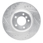 R1 07-15 BMW 335XI Front Left Drilled & Slotted Silver Brake Rotor