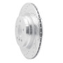 R1 06-15 BMW 335I xDrive Rear Left Drilled & Slotted Silver Brake Rotor