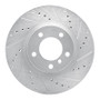 R1 95-02 BMW M3 Left Front Drilled & Slotted Silver Brake Rotor