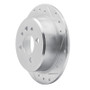 R1 84-91 BMW 325 Rear Right Drilled & Slotted Silver Brake Rotor