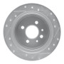 R1 84-91 BMW 325IS Rear Left Drilled & Slotted Silver Brake Rotor