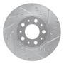 R1 95-04 Volvo 960 Front Right Drilled & Slotted Silver Brake Rotor