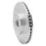 R1 95-04 Volvo 960 Front Right Drilled & Slotted Silver Brake Rotor
