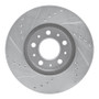 R1 95-04 Volvo 960 Front Right Drilled & Slotted Silver Brake Rotor