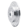 R1 04-09 Kia Spectra Rear Right Drilled & Slotted Silver Brake Rotor