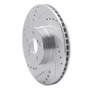 R1 01-08 Saab 9-2X Front Left Drilled & Slotted Silver Brake Rotor