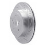 R1 05-07 Subaru Impreza Rear Right Drilled & Slotted Silver Brake Rotor