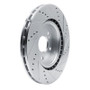 R1 2019-2025 Acura RDX Front Left Drilled & Slotted Silver Brake Rotor