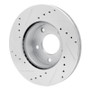 R1 1975-1980 Ford Granada Right Rear Drilled & Slotted Silver Brake Rotor