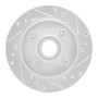R1 1974-1980 Ford Pinto Front Right Drilled & Slotted Silver Brake Rotor