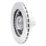 R1 1974-1980 Ford Pinto Front Right Drilled & Slotted Silver Brake Rotor