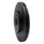 R1 2013-2025 Infiniti Q60 Front Right Drilled & Slotted Black Brake Rotor