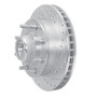 R1 1988-1996 Chevrolet C3500 Front Right Drilled & Slotted Silver Brake Rotor
