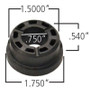 Ridetech Delrin Control Arm Single Bushing (1.5in Large OD / .750 ID / .785in OAL)