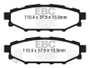 EBC Racing 17-23 Subaru Impreza 2.0L Rear RP-1 Brake Pads