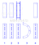King Engine Bearings Ford 155 (Size +1.0mm) Main Bearing Set