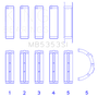 King Engine Bearings Ford 281 4.6L Sohc 16V (Size +0.50mm) Main Bearing Set