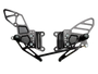 Vortex Racing 07-08 Kawasaki ZX600 Ninja ZX-6R,05-06 ZX600 Ninja ZX-6RR Adjustable Rearsets- Black