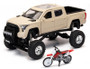 New Ray Toys Toyota Tundra Pro Lifted Truck Mud Bath with Honda Dirt Bike 1:32 Scale