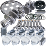 Eagle Chevy 350 1Pc 3.750in Crank 5.700in I-Beam Rods 4.040in Pistons 168 Tooth FP Balanced Assembly