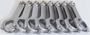 Eagle Chevrolet 4340 Steel H-Beam Connecting Rods 6.535in Length Cap Screw Bushed (Set of 8)